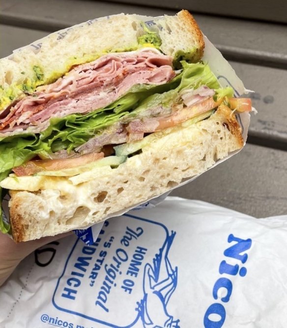 The new "deli" sandwich features mortadella, prosciutto and more plus salad.