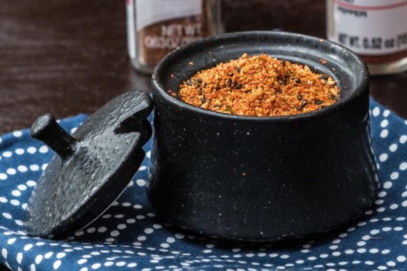 Shichimi togarashi is a Japanese blend of at least seven ingredients.