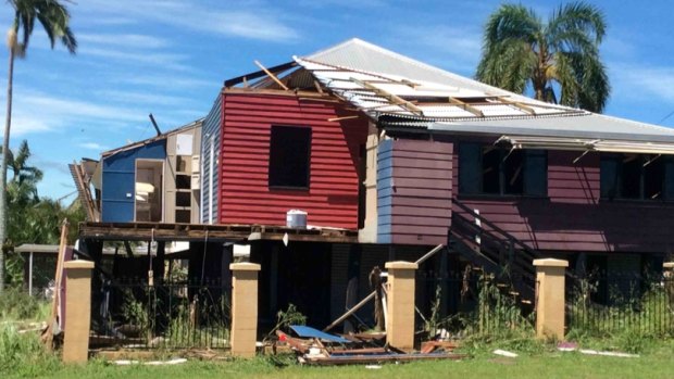 Damage caused by Cyclone Marcia in central Queensland. 