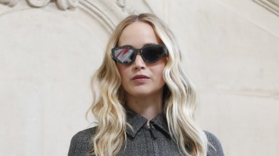 Actress Jennifer Lawrence poses for photographers upon arrival at the Dior ready to wear Fall-Winter 2019-2020 collection.