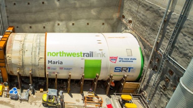 One of four tunnel boring machines building the Sydney Metro Rail line.