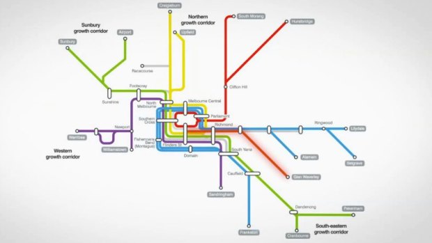 Train infrastructure map.