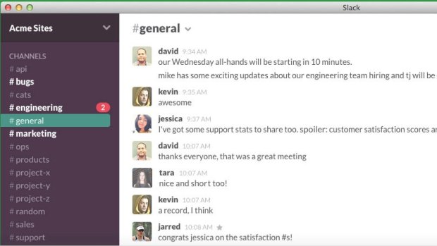 Slack works with programs businesses already use and aims to kill email. 