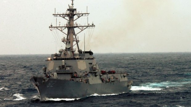 The US Navy guided-missile destroyer which was sent close to China's man-made islands on Tuesday.