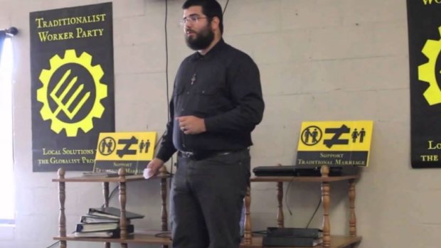 Matthew Heimbach, a US extremist, is influenced by Russia and Vladimir Putin.