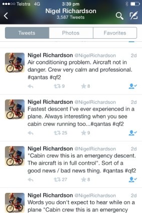 Nigel Richarson's escalating Twitter feed.