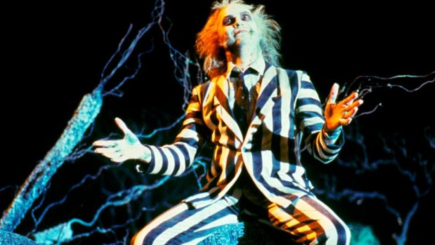Michael Keaton in Tim Burton's 1988 horror comedy Beetlejuice.