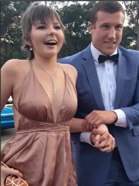 Trent Hodkinson, of the Newcastle Knights, takes terminally ill schoolgirl Hannah Rye to her school formal.