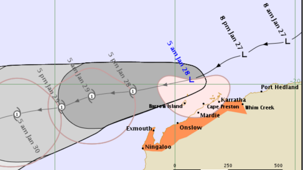 A cyclone warning has been issued for the Pilbara.