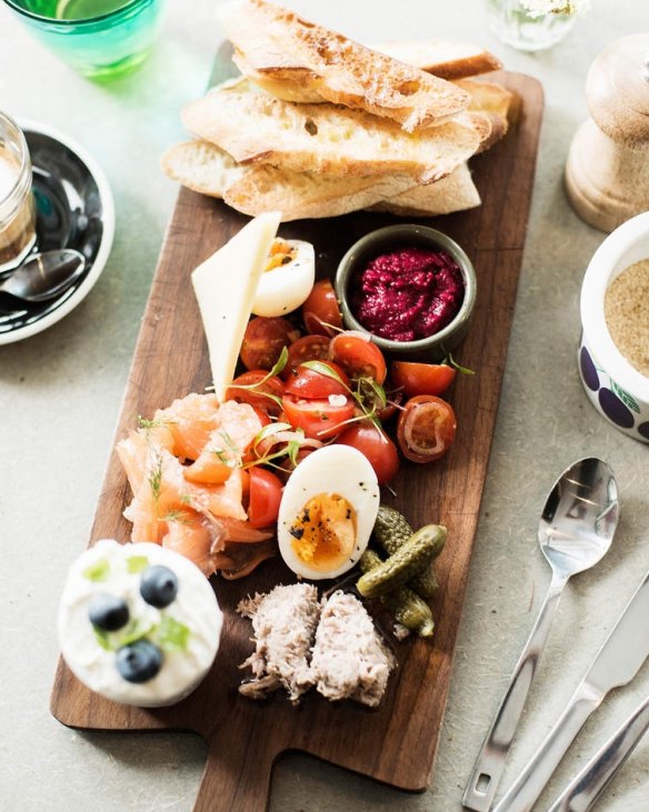 The breakfast board at Finn in St Kilda.