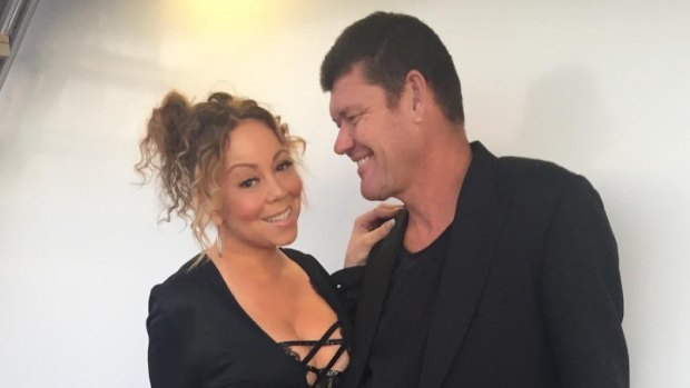 Mariah Carey and James Packer in an Instagram moment from their travels.
