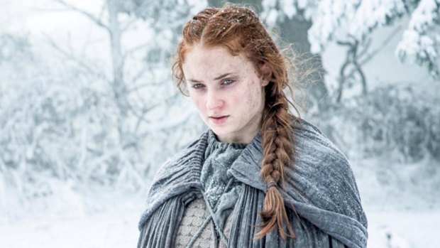 Sophie Turner as Sansa Stark in Game of Thrones.