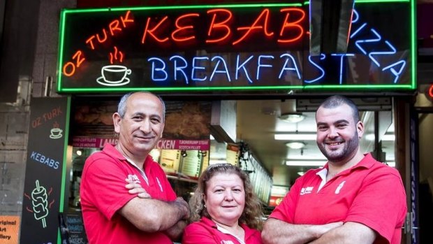 Oz Turk Kebabs' owners in Sydney's CBD, who will be the subject of a new SBS series, <i>Kebab Kings</i>.