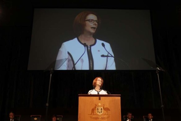 Julia Gillard delivered the National Apology for Forced Adoption.