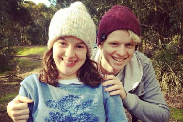 Eliza with her brother, Jayden, who cared for her before he died in a road accident.