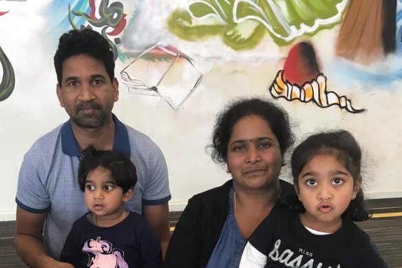 Priya and Nadesalingam and their Australian-born daughters Kopika and Tharunicaa. 