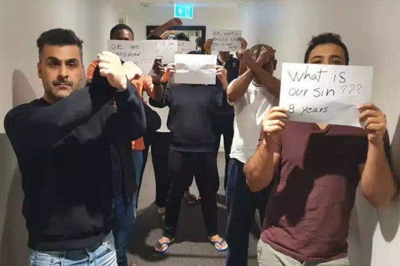Eleven refugees remain at the Park Hotel in Carlton after dozens of their friends were released on bridging visas.