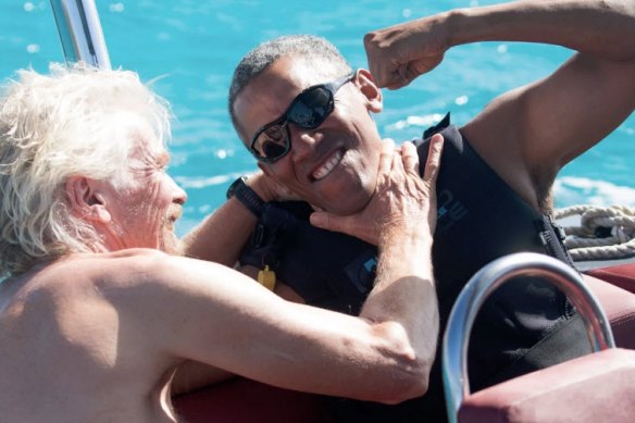 Branson hosted former US President Barack Obama on Necker, his Caribbean island, after Obama's second term as US president.