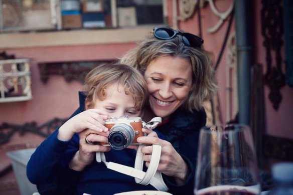 Lisa Brancatisano and with her son Matteo.