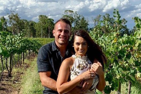 NRL star Josh Reynolds and then-girlfriend Arabella Del Busso.