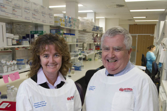 Professors Sonya Marshall-Gradisnik and Don Staines from Griffith University’s Menzies Health Institute.
