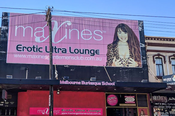 Maxine’s strip club in Brunswick in Melbourne’s north.