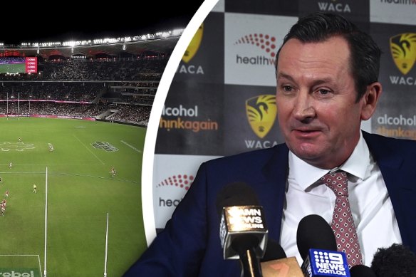 WA Premier Mark McGowan is in pole position for an Optus Stadium AFL grand final. 