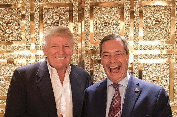 Former UKIP leader Nigel Farage visited Donald Trump in New York after the 2016 election.