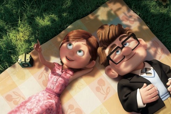 Couple goals with a dash of style. Carl and Ellie in the Pixar film Up.