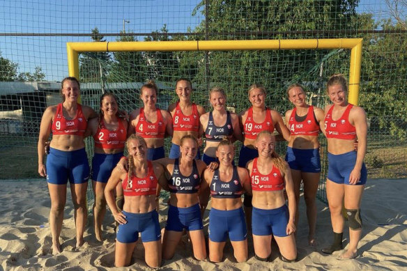 Norway’s beach handball team wore shorts instead of bikini bottoms at a European championship match.