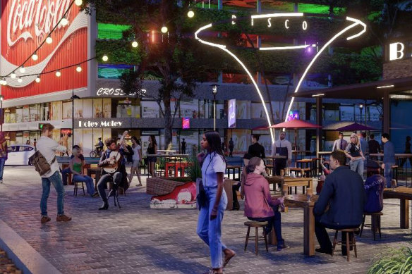 Light installations and pedestrian-friendly streetscapes are part of a highly-anticipated plan to improve the area.