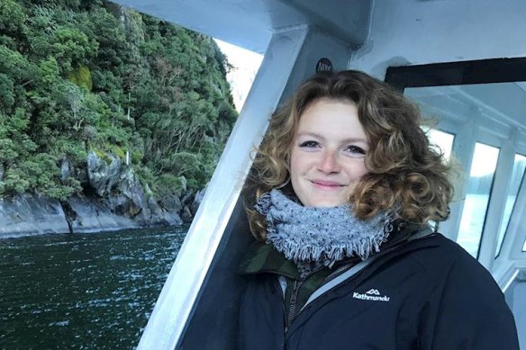 Kelsey Waghorn, a White Island tour guide, is recovering from burns she suffered in when the volcano erupted. 
