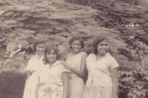 Irene McLellan with a group of other girls at the convent on Melville Island where she lived as a young woman after being taken from her family.