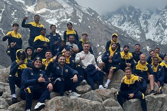 “When stuck in Kyrgyzstan due to flight cancellations, why not explore!” The Central Coast Mariners posted to Instagram while in Bishkek.