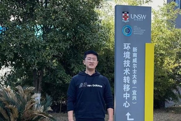 Engineering student Kun Deng who is studying at the UNSW hub in China.