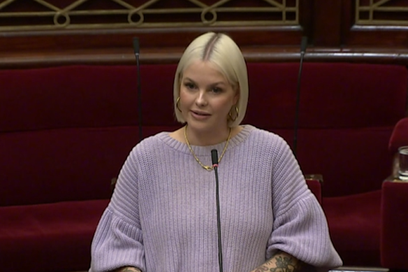 Victorian Animal Justice Party MP Georgie Purcell.