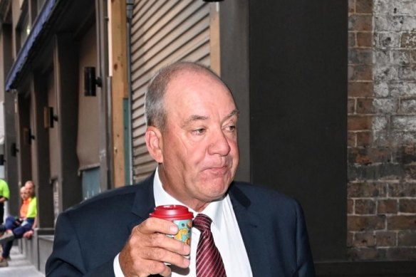 Daryl Maguire arriving at the ICAC inquiry in October 2020.