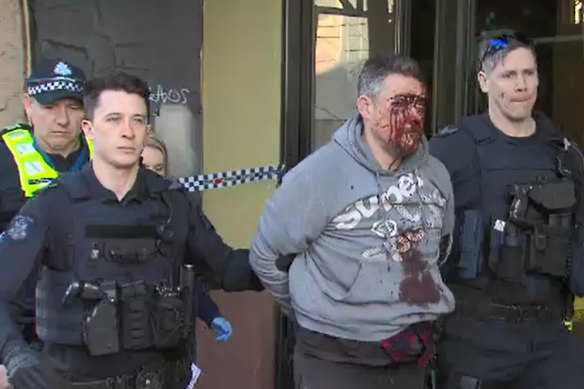 Jonathan Dick after his arrest in Melbourne in 2019.