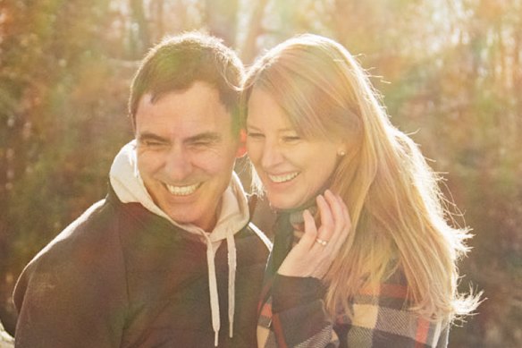 Felicity Selkirk and Tim Holding at  
Château de Purnon, a French chateau they have been restoring bit by bit, funded by subscriptions on social media. 