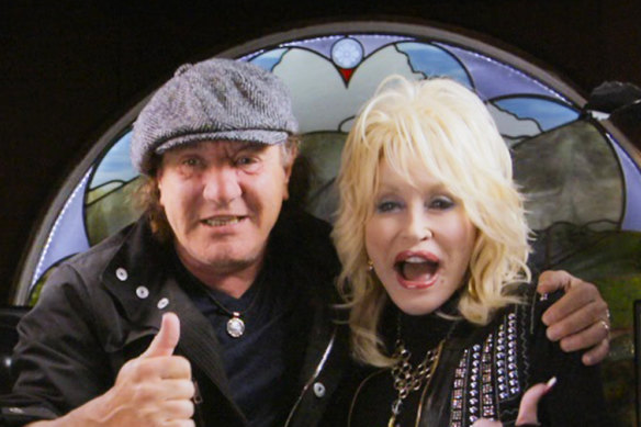 Dolly Parton is one of several musicians Brian Johnson visits in his entertaining music-travelogue A Life On The Road.