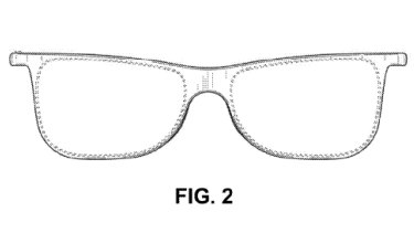 A patent for Google Glass frames, awarded in March 2015.