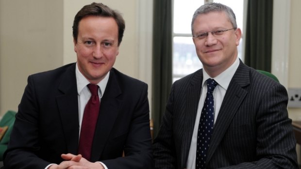 British Conservative MP Andrew Rosindell with Prime Minister David Cameron
