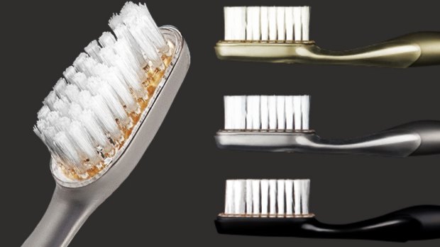 The world's most expensive toothbrush can be had with plastic bumpers, so it feels just like your old $5 toothbrush.