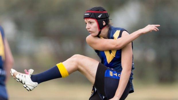 Heather Anderson is hoping to get picked in the women's AFL Draft on Monday.
