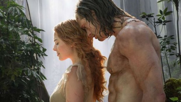 Punchy ... Margot Robbie and Alexander Skarsgard star as Tarzan and Jane.