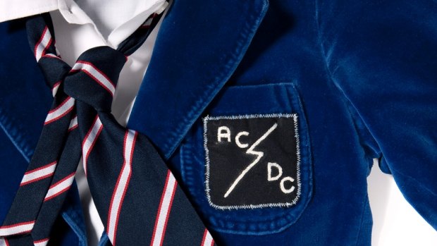 The 1973 costume worn by AC/DC guitarist Angus Young is part of the Arts Centre's Performing Arts Collection.