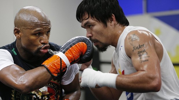 Mayweather is scheduled to face Manny Pacquiao in a welterweight boxing match in Las Vegas on May 2.