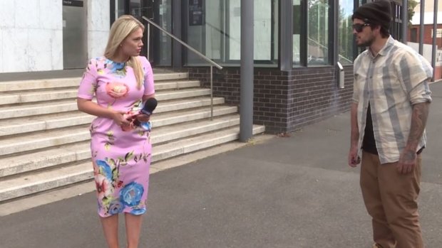 Nine News journalist Maggie Raworth was abused by a member of the public outside Ballarat Court.