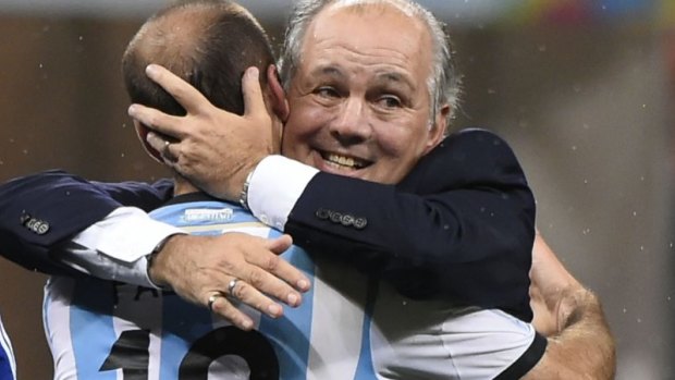 Argentina's coach Alejandro Sabella says his players have crossed a point of no return.