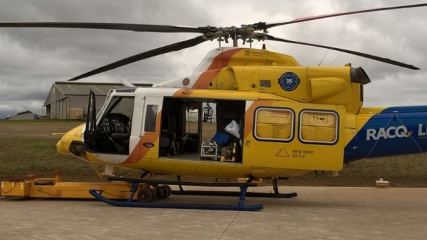 A 78-year-old man was airlifted to the Royal Brisbane and Women's Hospital.